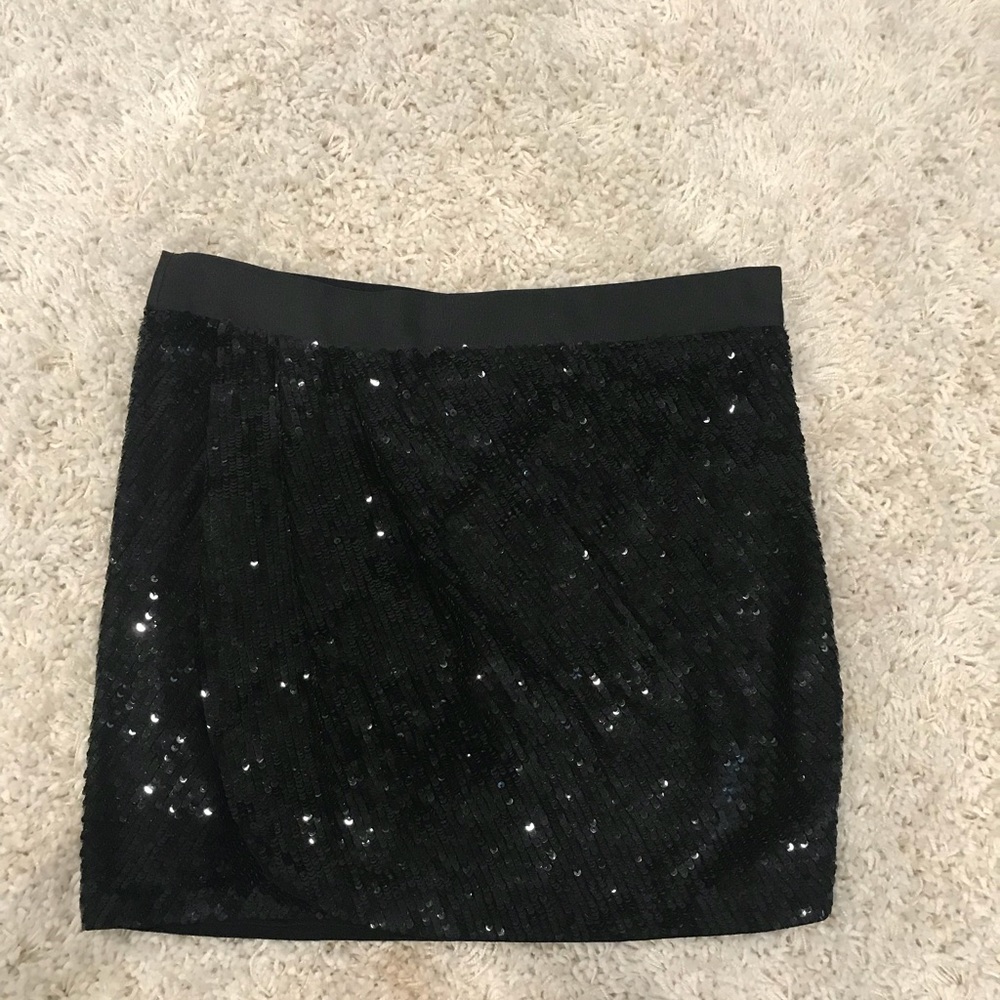 Black sequin skirt